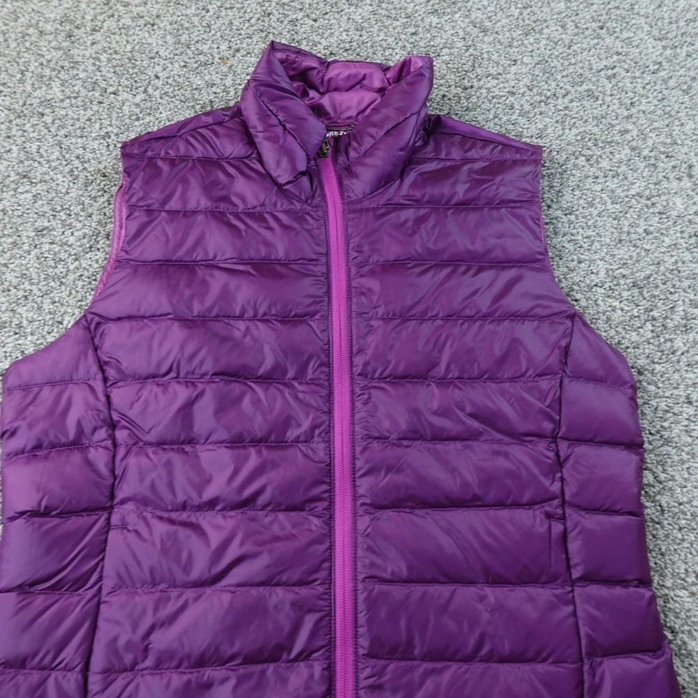 REI Co Op Vest Womens M Purple Down Quilted Puffer Jacket Coat Outdoor Hike Trek